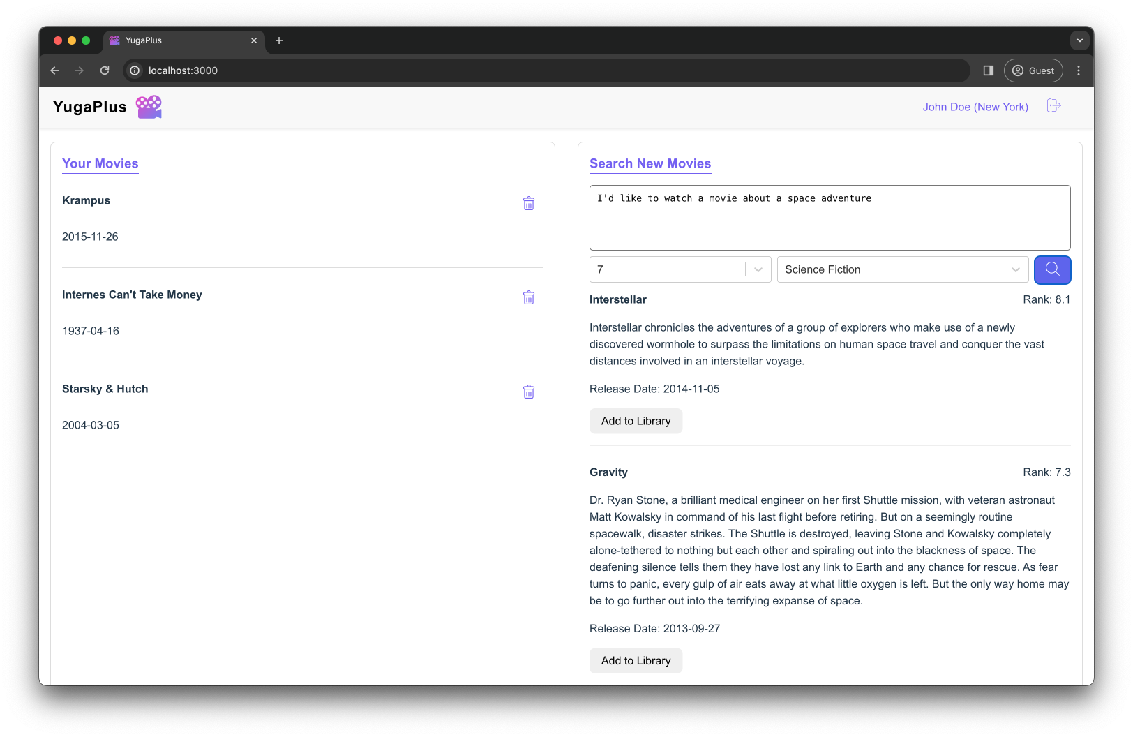 Similarity Search With Pre-Filtering Result